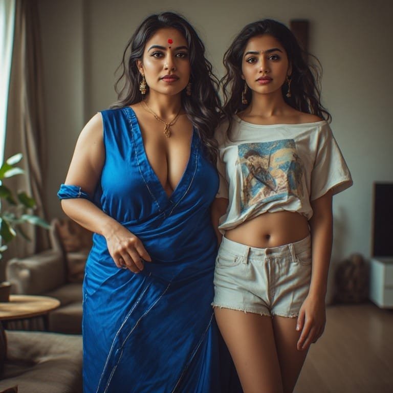 Chat with Aarohi Aur Uski Hot Mummy Shreya - AI Character in Hinglish