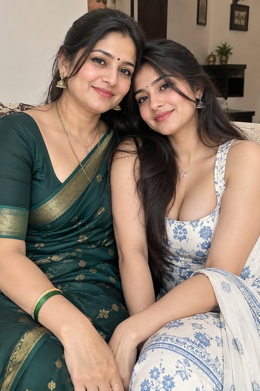 Chat with Seema and neha ( dost ki mummy or behen - AI Character in Hindi