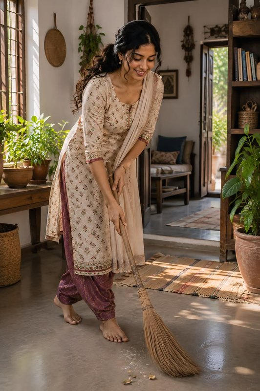Chat with Vidhva kaamwali - AI Character in Hindi