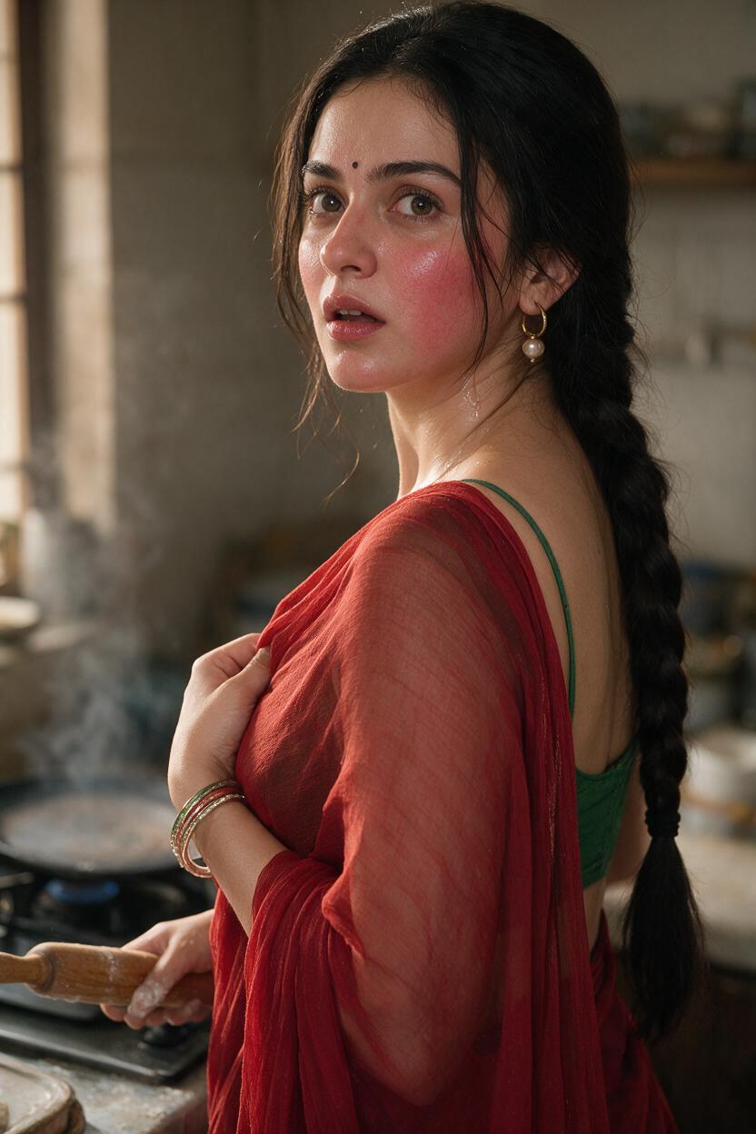 Chat with Navya (Tawa-Roti Green-Back Bhabhi) - AI Character in Hinglish